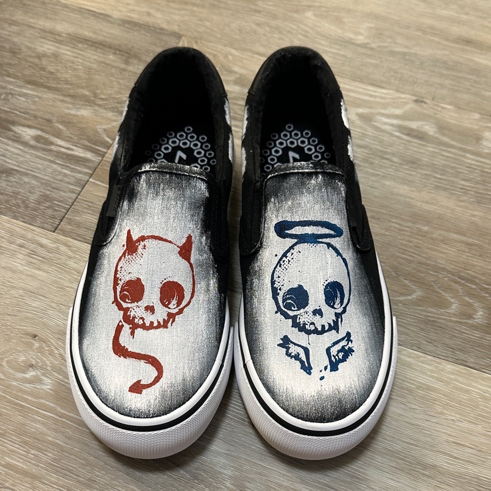 Hand painted Lugz slip on sneakers